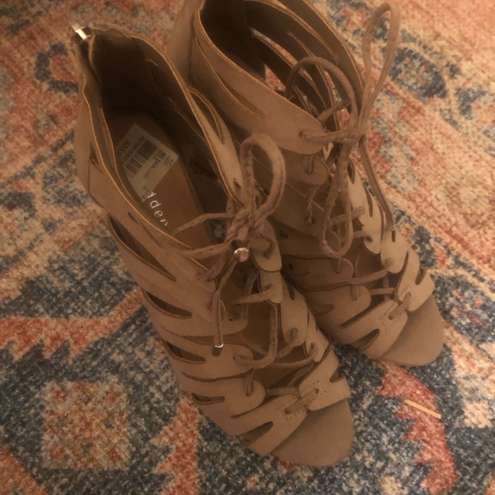 Madden Girl Brown Lace-Up Heels